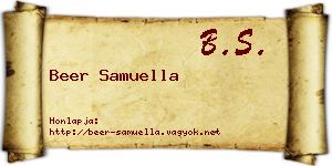 Beer Samuella névjegykártya